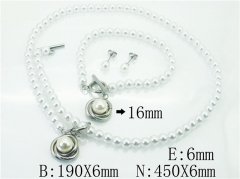 HY Wholesale Jewelry 316L Stainless Steel Earrings Necklace Jewelry Set-HY59S1960HOE