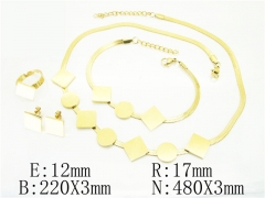 HY Wholesale Jewelry 316L Stainless Steel Earrings Necklace Jewelry Set-HY50S0111JDD