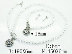 HY Wholesale Jewelry 316L Stainless Steel Earrings Necklace Jewelry Set-HY59S1981HOE