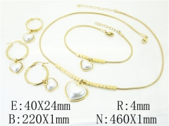HY Wholesale Jewelry 316L Stainless Steel Earrings Necklace Jewelry Set-HY50S0116JZZ