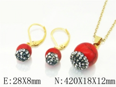 HY Wholesale Jewelry 316L Stainless Steel Earrings Necklace Jewelry Set-HY12S1120NW