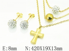 HY Wholesale Jewelry 316L Stainless Steel Earrings Necklace Jewelry Set-HY12S1150PC