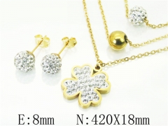 HY Wholesale Jewelry 316L Stainless Steel Earrings Necklace Jewelry Set-HY12S1144PF