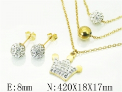 HY Wholesale Jewelry 316L Stainless Steel Earrings Necklace Jewelry Set-HY12S1151PX