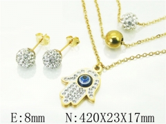 HY Wholesale Jewelry 316L Stainless Steel Earrings Necklace Jewelry Set-HY12S1155PD