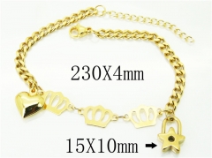 HY Wholesale Bracelets 316L Stainless Steel Jewelry Bracelets-HY66B0031PLR