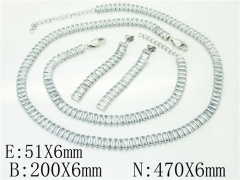 HY Wholesale Jewelry 316L Stainless Steel Earrings Necklace Jewelry Set-HY59S2090KWW