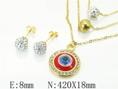 HY Wholesale Jewelry 316L Stainless Steel Earrings Necklace Jewelry Set-HY12S1129PA