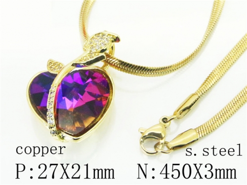 HY65N0016PLWHY Wholesale Necklaces Stainless Steel 316L And Copper Jewelry Necklaces-