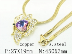 HY65N0020PLYHY Wholesale Necklaces Stainless Steel 316L And Copper Jewelry Necklaces-