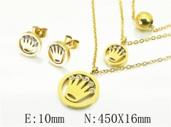 HY Wholesale Jewelry 316L Stainless Steel Earrings Necklace Jewelry Set-HY12S1115PX
