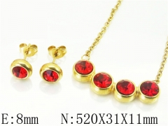 HY Wholesale Jewelry 316L Stainless Steel Earrings Necklace Jewelry Set-HY12S1125MLW
