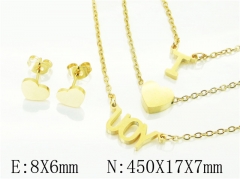 HY Wholesale Jewelry 316L Stainless Steel Earrings Necklace Jewelry Set-HY12S1117PW
