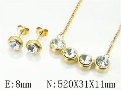 HY Wholesale Jewelry 316L Stainless Steel Earrings Necklace Jewelry Set-HY12S1123MLV