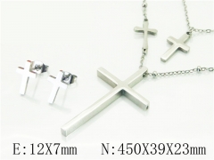 HY Wholesale Jewelry 316L Stainless Steel Earrings Necklace Jewelry Set-HY12S1111OE