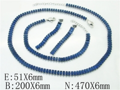 HY Wholesale Jewelry 316L Stainless Steel Earrings Necklace Jewelry Set-HY59S2091KWW