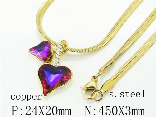 HY65N0023PLVHY Wholesale Necklaces Stainless Steel 316L And Copper Jewelry Necklaces-