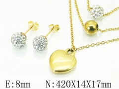 HY Wholesale Jewelry 316L Stainless Steel Earrings Necklace Jewelry Set-HY12S1139PT
