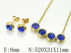HY Wholesale Jewelry 316L Stainless Steel Earrings Necklace Jewelry Set-HY12S1124MLX