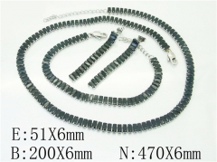 HY Wholesale Jewelry 316L Stainless Steel Earrings Necklace Jewelry Set-HY59S2093KAA