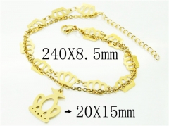 HY Wholesale Bracelets 316L Stainless Steel Jewelry Bracelets-HY66B0024PLW
