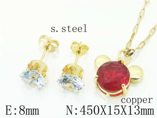 HY Wholesale Jewelry Earrings Copper Necklace Jewelry Set-HY65S0049OA