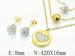 HY Wholesale Jewelry 316L Stainless Steel Earrings Necklace Jewelry Set-HY12S1132PC
