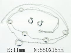 HY Wholesale Jewelry 316L Stainless Steel Earrings Necklace Jewelry Set-HY59S2087HZL