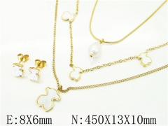 HY Wholesale Jewelry 316L Stainless Steel Earrings Necklace Jewelry Set-HY02S2857HNE