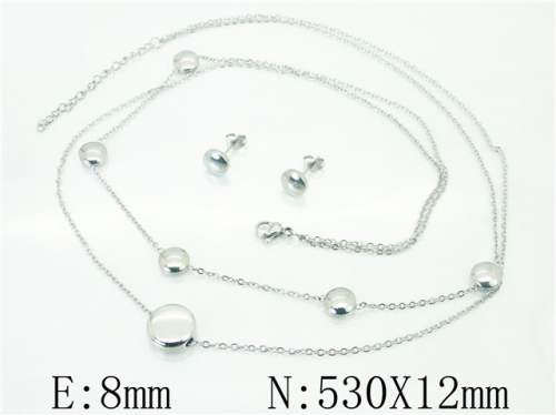HY Wholesale Jewelry 316L Stainless Steel Earrings Necklace Jewelry Set-HY59S2089HZL