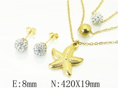 HY Wholesale Jewelry 316L Stainless Steel Earrings Necklace Jewelry Set-HY12S1130PZ