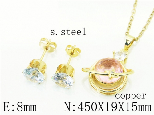 HY Wholesale Jewelry Earrings Copper Necklace Jewelry Set-HY65S0067OD