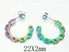HY Wholesale Earrings 316L Stainless Steel Fashion Jewelry Earrings-HY70E0383LB