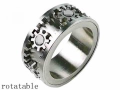 HY Wholesale 316L Stainless Steel Rotatable Rings-HY0066R016
