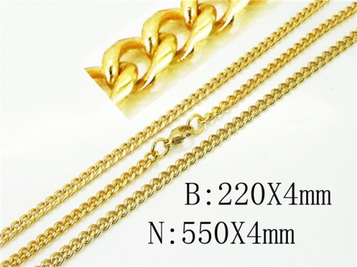 HY Wholesale Stainless Steel 316L Necklaces Bracelets Sets-HY40S0455NH