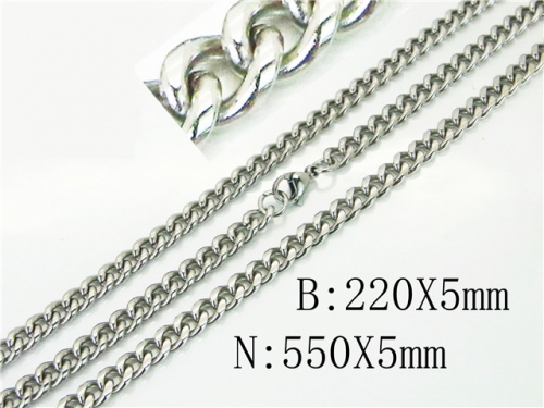 HY Wholesale Stainless Steel 316L Necklaces Bracelets Sets-HY40S0451MH