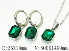 HY Wholesale Jewelry 316L Stainless Steel Earrings Necklace Jewelry Set-HY06S1090HIF