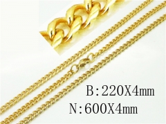 HY Wholesale Stainless Steel 316L Necklaces Bracelets Sets-HY40S0456NJ