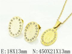 HY Wholesale Jewelry 316L Stainless Steel Earrings Necklace Jewelry Set-HY12S1162PL