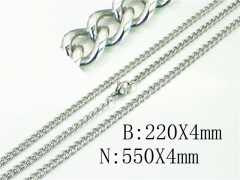 HY Wholesale Stainless Steel 316L Necklaces Bracelets Sets-HY40S0459KP