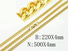 HY Wholesale Stainless Steel 316L Necklaces Bracelets Sets-HY40S0454MO