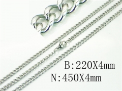 HY Wholesale Stainless Steel 316L Necklaces Bracelets Sets-HY40S0457KJ