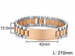 HY Wholesale Steel Stainless Steel 316L Bracelets-HY0067B013