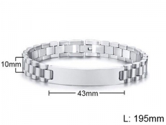 HY Wholesale Steel Stainless Steel 316L Bracelets-HY0067B001