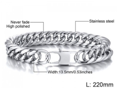 HY Wholesale Steel Stainless Steel 316L Bracelets-HY0067B205