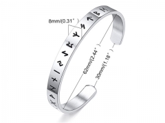 HY Wholesale Stainless Steel 316L Fashion Bangle-HY0067B115