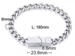 HY Wholesale Steel Stainless Steel 316L Bracelets-HY0067B367