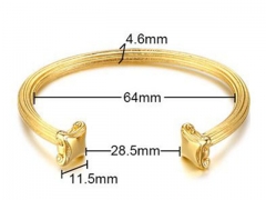 HY Wholesale Stainless Steel 316L Fashion Bangle-HY0067B290
