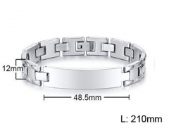 HY Wholesale Steel Stainless Steel 316L Bracelets-HY0067B057