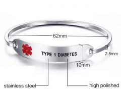 HY Wholesale Stainless Steel 316L Fashion Bangle-HY0067B133